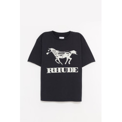 RHUDE VINTAGE BLACK DINERO T SHIRT