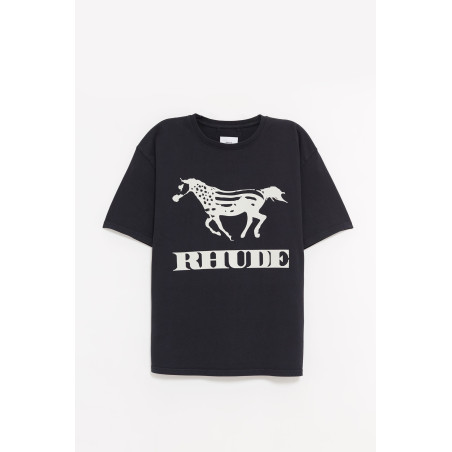 RHUDE VINTAGE BLACK DINERO T SHIRT