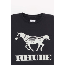 RHUDE VINTAGE BLACK DINERO T SHIRT