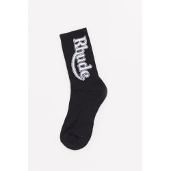 RHUDE BLACK VERTICAL RACE TRACK SOCKS