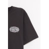 STUSSY FADED BLACK CHAMPION OVAL PIG DYED T SHIRT