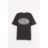 STUSSY FADED BLACK CHAMPION OVAL PIG DYED T SHIRT