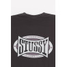 STUSSY FADED BLACK CHAMPION OVAL PIG DYED T SHIRT