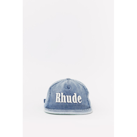 RHUDE OXFORD INDIGO LOGO DENIM HAT