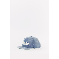 RHUDE OXFORD INDIGO LOGO DENIM HAT