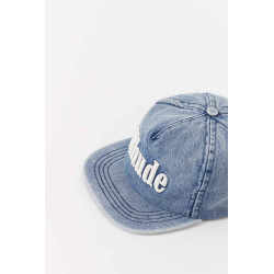 RHUDE OXFORD INDIGO LOGO DENIM HAT