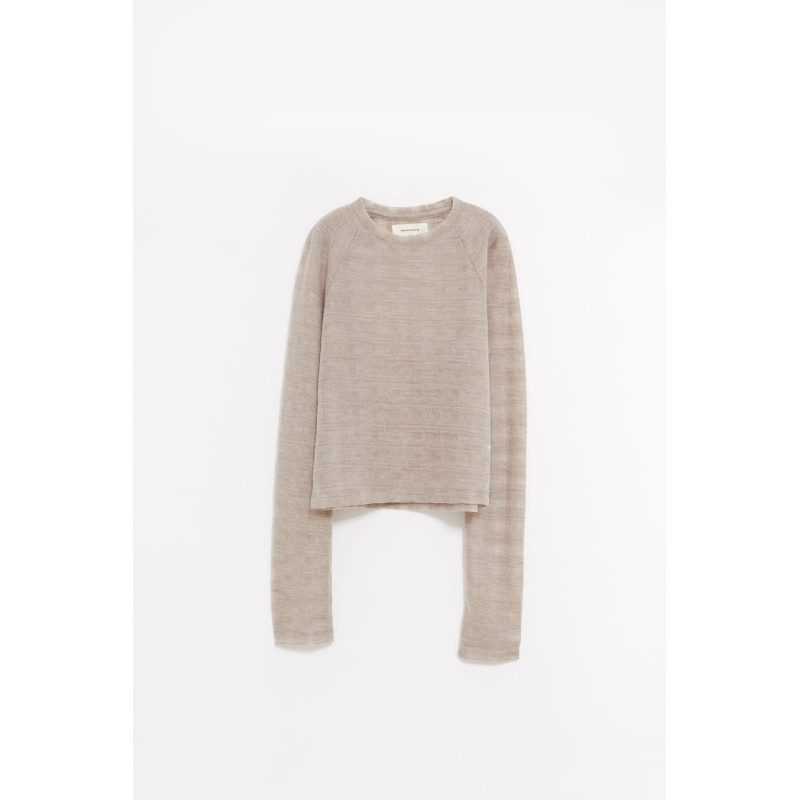 MFPEN BEIGE GAUZE RAGLAN LS T SHIRT