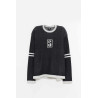 STUSSY BLACK ALPINE CREWNECK