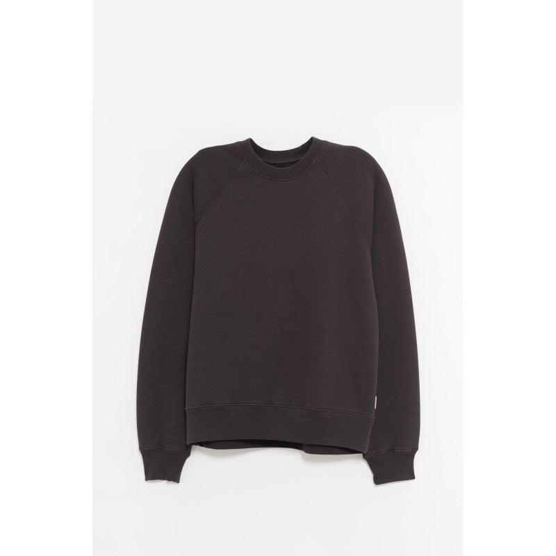STUSSY WASHED BLACK FLEECE RAGLAN CREWNECK