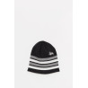 STUSSY BLACK SKULLCAP BASIC STRIPED BEANIE