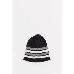 STUSSY BLACK SKULLCAP BASIC STRIPED BEANIE