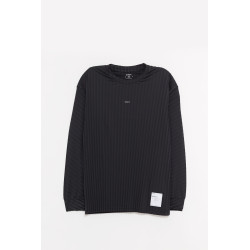 SATISFY BLACK AURALITE PLEATED LS T SHIRT