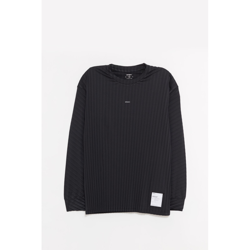 SATISFY BLACK AURALITE PLEATED LS T SHIRT