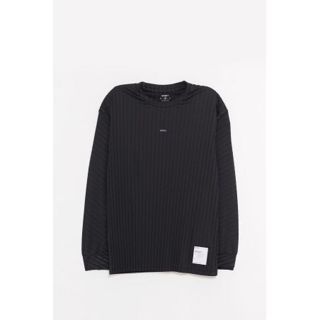 SATISFY BLACK AURALITE PLEATED LS T SHIRT