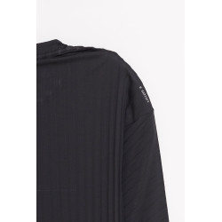 SATISFY BLACK AURALITE PLEATED LS T SHIRT