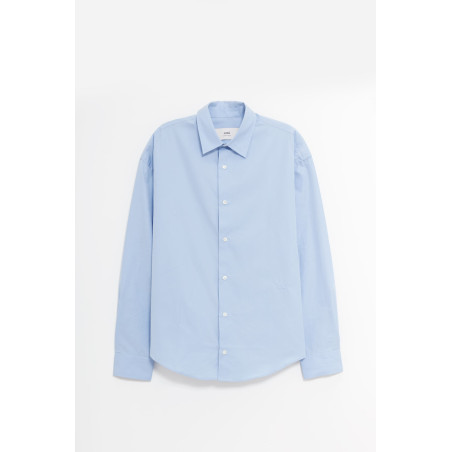 AMI CASHMERE BLUE BOXY FIT SHIRT
