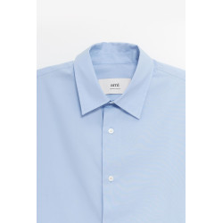 AMI CASHMERE BLUE BOXY FIT SHIRT