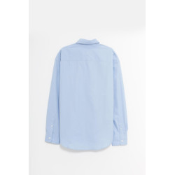 AMI CASHMERE BLUE BOXY FIT SHIRT