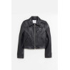 COURREGES BLACK ZIPPED ICONIC LEATHER JACKET