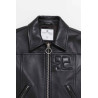 COURREGES BLACK ZIPPED ICONIC LEATHER JACKET
