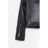 COURREGES BLACK ZIPPED ICONIC LEATHER JACKET