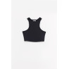 COURREGES BLACK SCUBA TECH JERSEY TOP