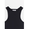 COURREGES BLACK SCUBA TECH JERSEY TOP