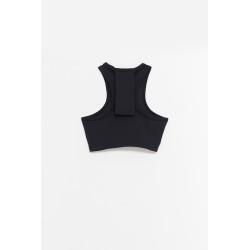 COURREGES BLACK SCUBA TECH JERSEY TOP