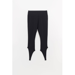 COURREGES BLACK REVERSED TECH JERSEY PANTS