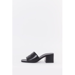 COURREGES BLACK HERITAGE SHADOW SANDALS