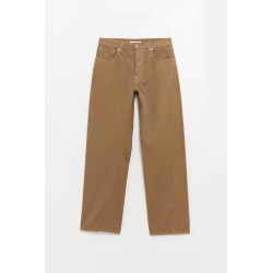 SUNFLOWER LIGHT BROWN WIDE TWIST TROUSER