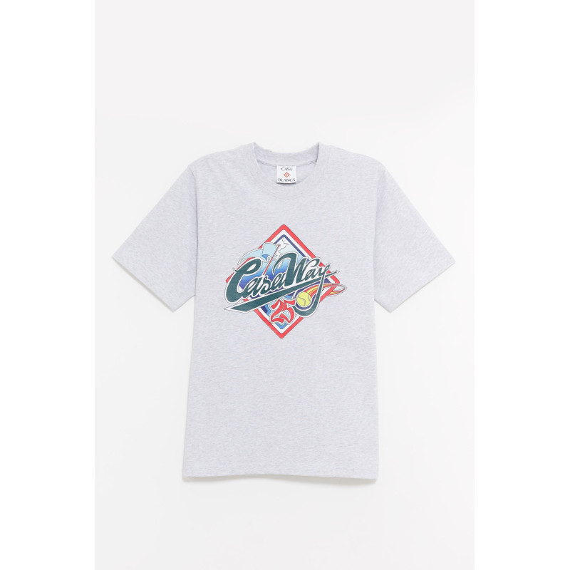 CASABLANCA GREY MARLE CASA WAY WORLD SERIES T SHIRT
