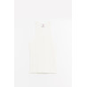 CASABLANCA WHITE BOUCLE RIBBED TANK TOP