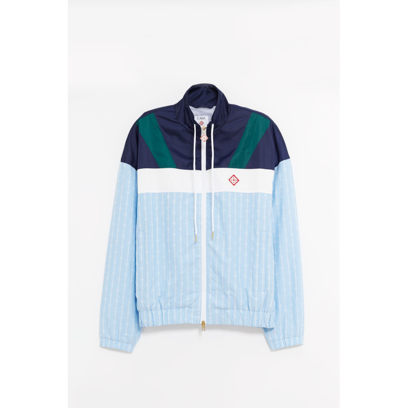 CASABLANCA NAVY NYLON TRACK JACKET
