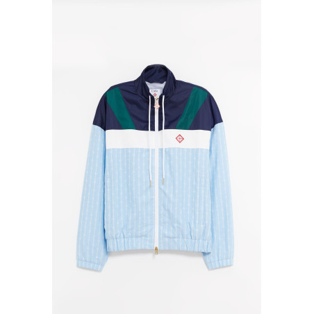 CASABLANCA NAVY NYLON TRACK JACKET