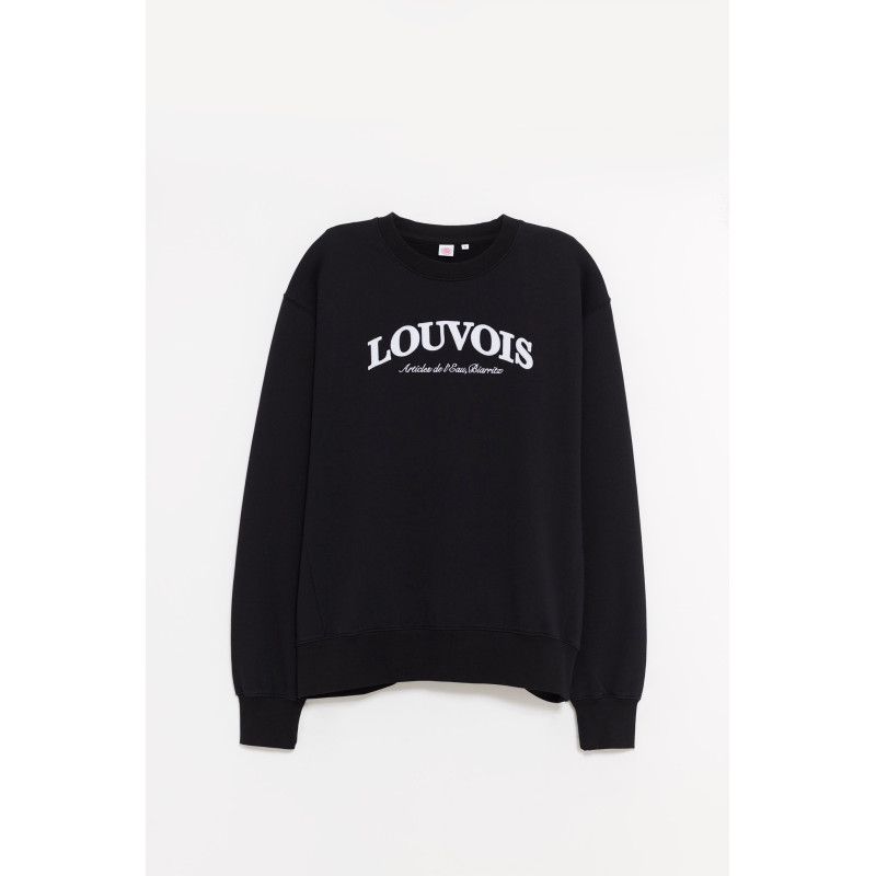 LOUVOIS BLACK LOUVOIS ARCH CREWNECK