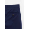 LOUVOIS NAVY PLEATED CHINO TROUSERS