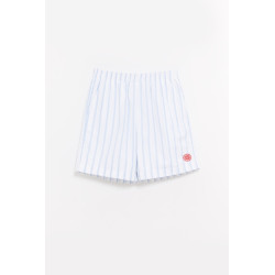 LOUVOIS WHITE BLUE LA COTE SHORTS