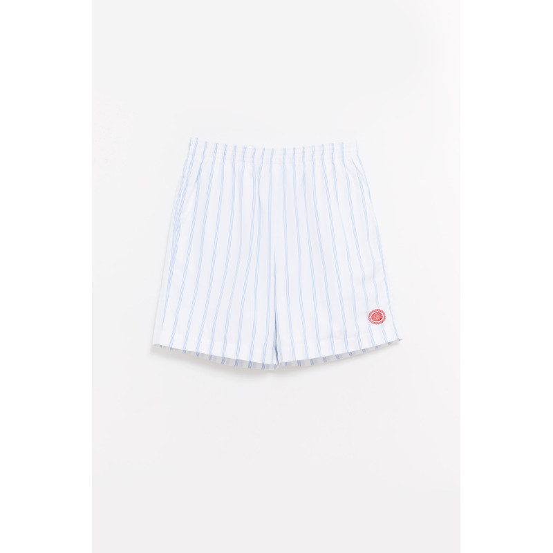 LOUVOIS WHITE BLUE LA COTE SHORTS