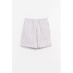 LOUVOIS BROWN STRIPE LA COTE SHORTS