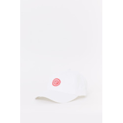LOUVOIS WHITE RED CHAIN CREST HAT