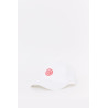 LOUVOIS WHITE RED CHAIN CREST HAT