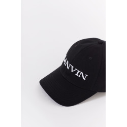 LANVIN BLACK BASEBALL CAP