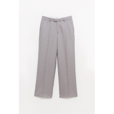 SECOND LAYER GREY IDDEN CHECK BAGGY PRIMO TROUSER