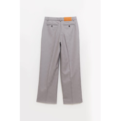 SECOND LAYER GREY IDDEN CHECK BAGGY PRIMO TROUSER