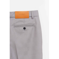 SECOND LAYER GREY IDDEN CHECK BAGGY PRIMO TROUSER