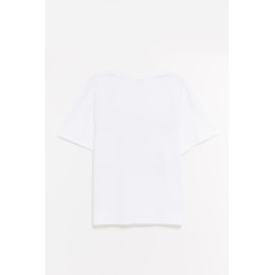 SECOND LAYER WHITE BABY BAGGY T SHIRT