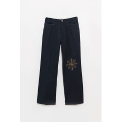 SECOND LAYER NAVY ANGEL TROUSER