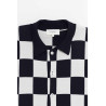 SECOND LAYER BLUE WHITE LALO BUTTON DOWN CARDIGAN