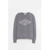 MARINE SERRE DARK GREY CLEAN WOOL KNIT CREWNECK